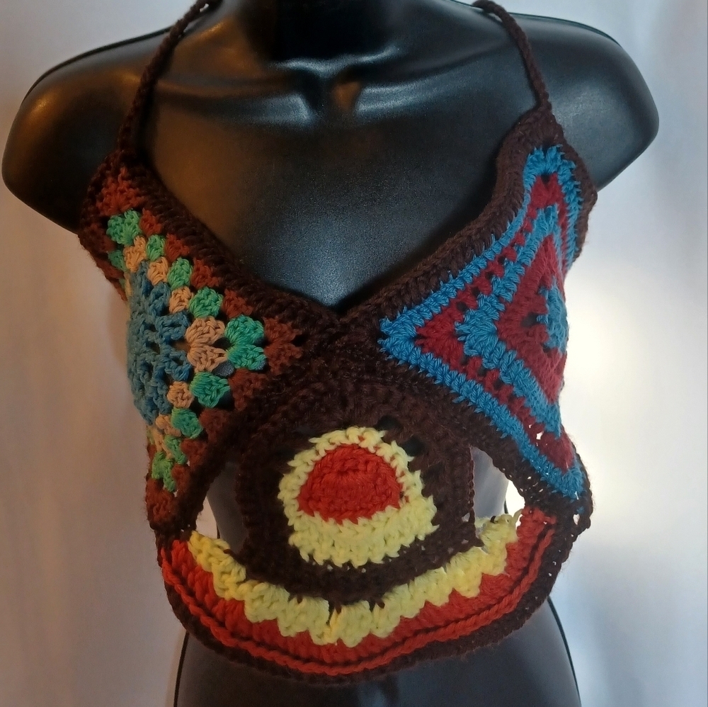 Festival Vibes Crochet festival top, Handmade